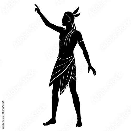 Silhouette of a dancing man