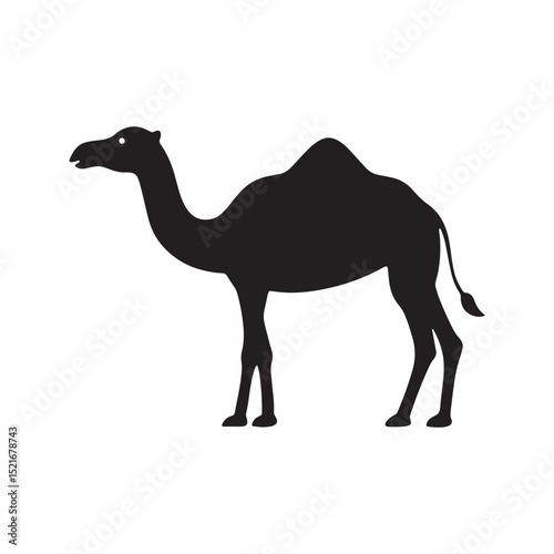 Silhouette Illustration of Camel, Creative Design Projects
