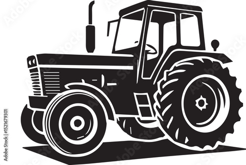 tractor silhouette vector