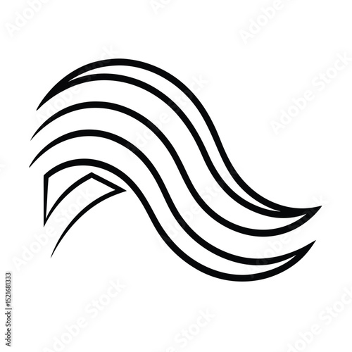 Digital Wave Logo For A Streaming Social Network