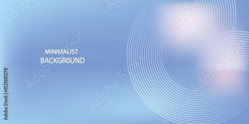 Abstract circle lines on light blue background. Geometric stripe line art design for poster, brochure, cover, website, header, web banner, presentation.