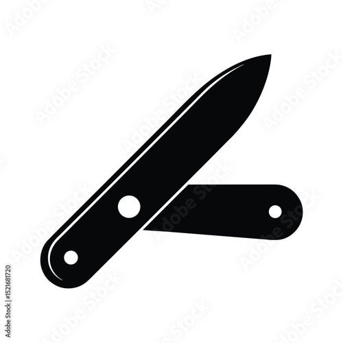 Pocket Knife Icon Vector Flat And Clean Look