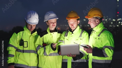 Team of Engineers Discussing Gas Plant Operations