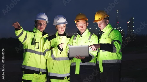 Team of Engineers Discussing Gas Plant Operations