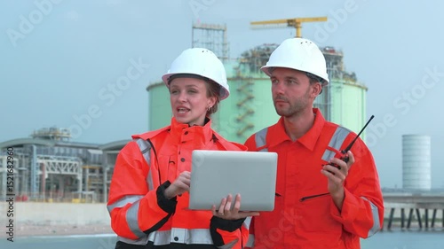 Engineers Overseeing Coastal Industrial Operations