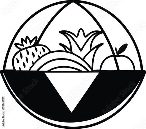 vector illustration of a tropical island