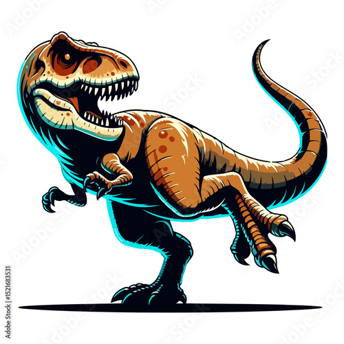 Tyrannosaurus Rex: A Prehistoric Beast - Digital Painting of a Powerful Dinosaur