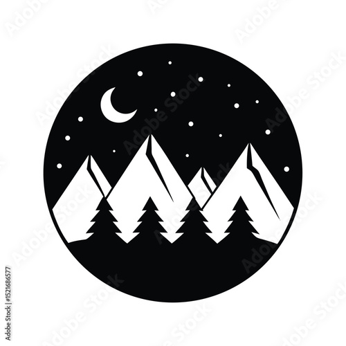Paper Cut Mountain Landscape Design