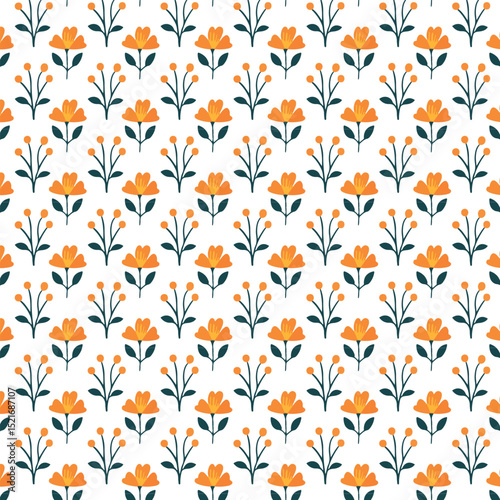 Cute floral pattern in the flowers Seamless vector texture Elegant template for fashion prints.