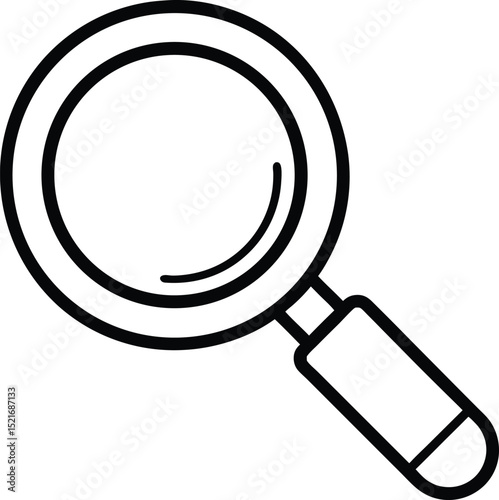 modern search magnifying glass icon outline style eps.