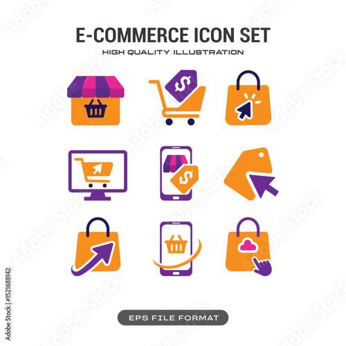E-commerce Online Shopping Icon Set