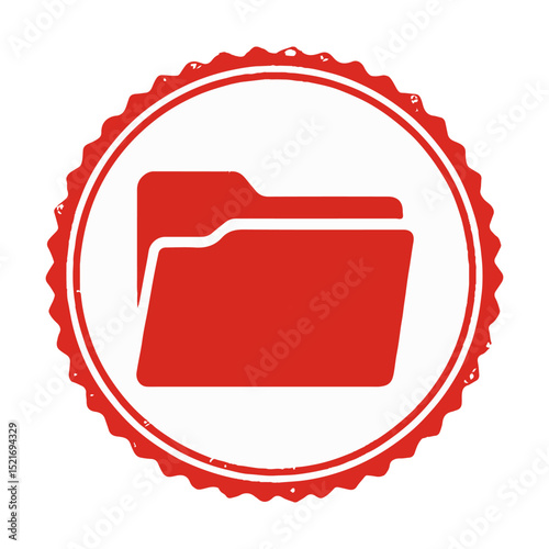 seal folder icon stamp frame vector on white background
Vector seal on white background