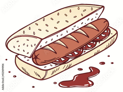 hot dog vector illustration