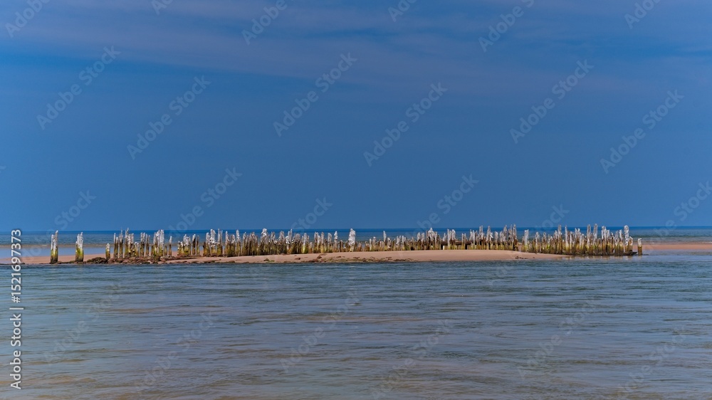 Fototapeta premium pier on the beach