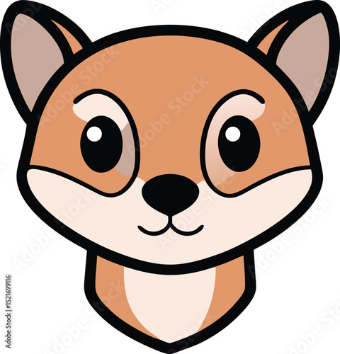ferret head icon clipart vector on transparent background