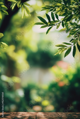 Lush Greenery and Vibrant Flowers Flourish in a Tranquil Garden During the Ea...
