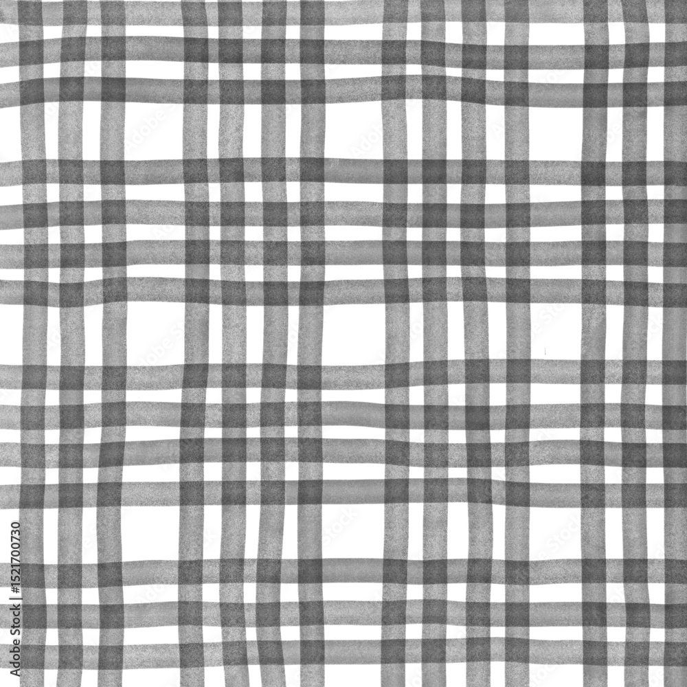 Black Plaid Gingham Check Hand Drawn Background Pattern Overlay Black Plaid Gingham Check Hand Drawn Background Pattern Overlay