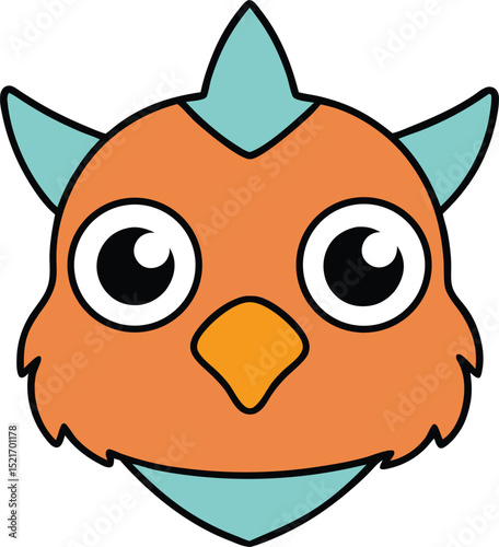 griffin head icon clipart vector on transparent background