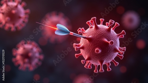 Dart penetration virus special effect image