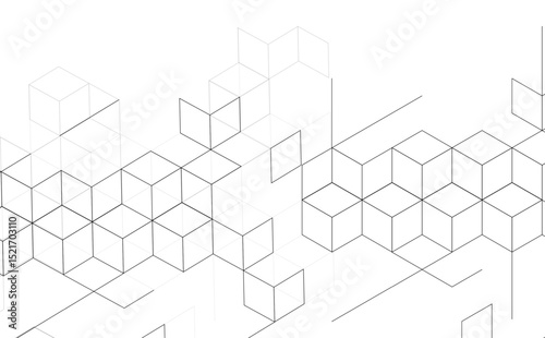  Isometric blocks isolated on white background