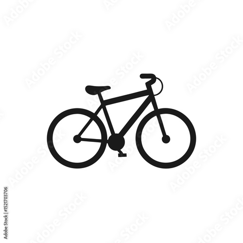 Bicycle silhouette  icon vector on white background.