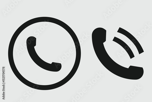 Phone Call Icon, call icon black – Modern Communication Concept