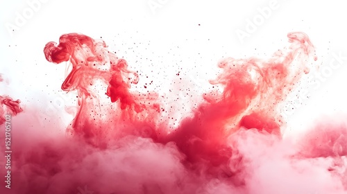 Crimson Clouds: A striking display of pigment dispersion in an abstract composition.