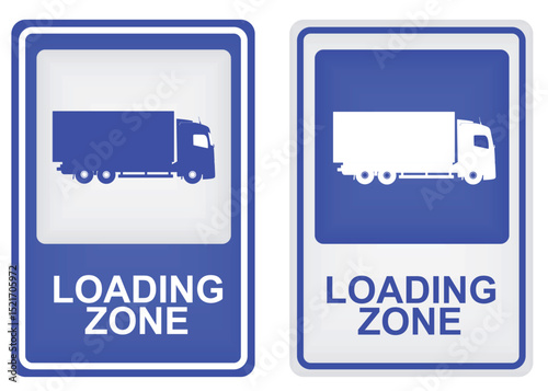Loading zone sign. vector illustration