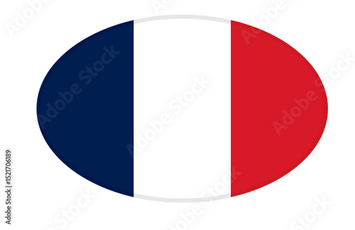 Free Download France flag ellipse shaped. vector - GFXLoad