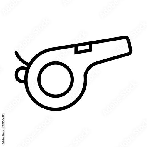 Vector whistle illustration with simple design and copy space
