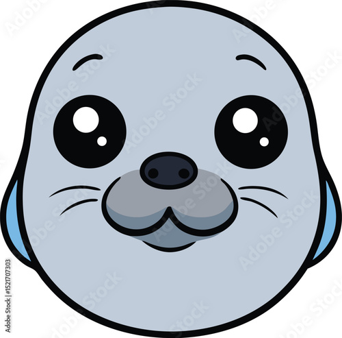 seal head icon clipart vector on transparent background
