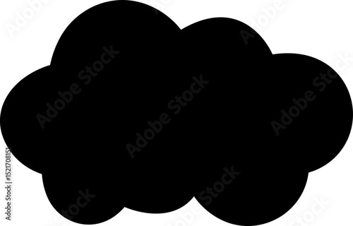 Cloud icon. Blue sky cloud vector isolated on transparent light blue background. Cartoon weather illustration. Fluffy nature environment symbol for web and app.