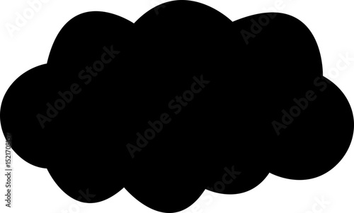 Cloud icon. Blue sky cloud vector isolated on transparent light blue background. Cartoon weather illustration. Fluffy nature environment symbol for web and app.