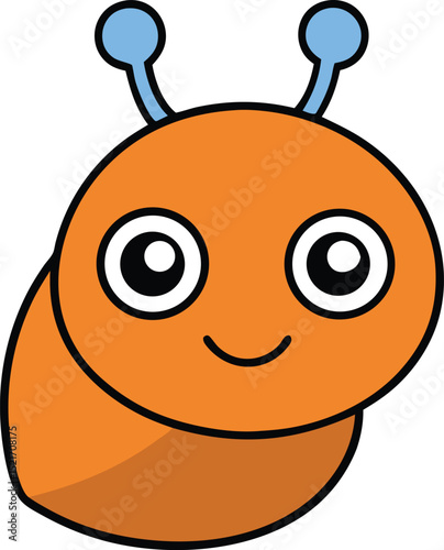 snail head icon clipart vector on transparent background
