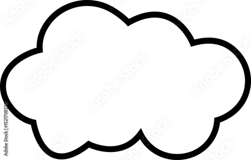 Cloud icon. Blue sky cloud vector isolated on transparent light blue background. Cartoon weather illustration. Fluffy nature environment symbol for web and app.