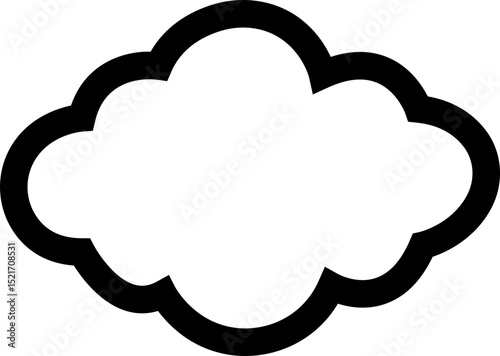 Cloud icon. Blue sky cloud vector isolated on transparent light blue background. Cartoon weather illustration. Fluffy nature environment symbol for web and app.