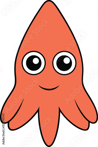 squid head icon clipart vector on transparent background
