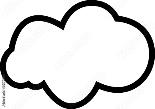 Cloud icon. Blue sky cloud vector isolated on transparent light blue background. Cartoon weather illustration. Fluffy nature environment symbol for web and app.