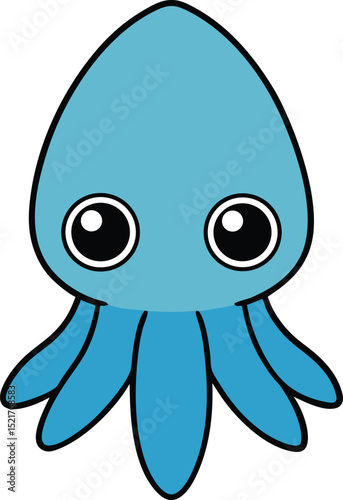 squid head icon clipart vector on transparent background
