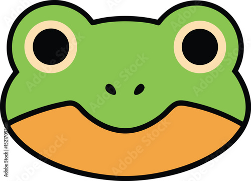 toad head icon clipart vector on transparent background
