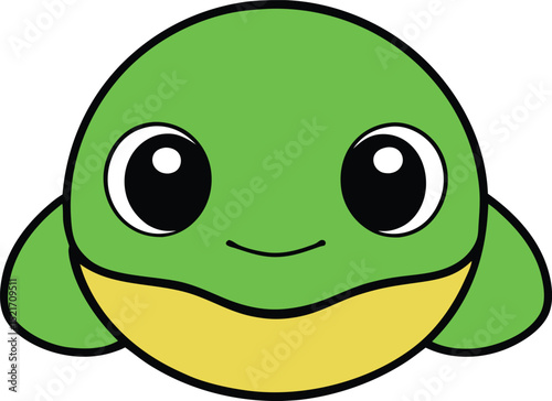 turtle head icon clipart vector on transparent background
