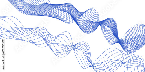 Abstract blue background with a glowing abstract waves. Abstract wave element for design. Digital frequency track equalizer, Futuristic background design. Long exposure, Light painting photography.
