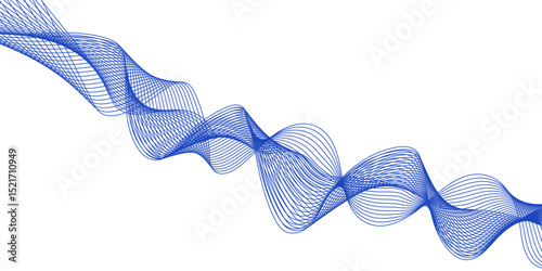Abstract blue background with a glowing abstract waves. Abstract wave element for design. Digital frequency track equalizer, Futuristic background design. Long exposure, Light painting photography.
