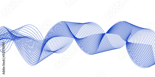 Abstract blue background with a glowing abstract waves. Abstract wave element for design. Digital frequency track equalizer, Futuristic background design. Long exposure, Light painting photography.