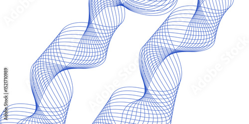 Abstract blue background with a glowing abstract waves. Abstract wave element for design. Digital frequency track equalizer, Futuristic background design. Long exposure, Light painting photography.