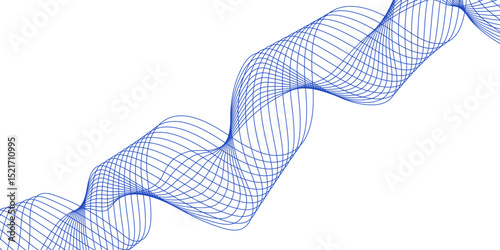 Abstract blue background with a glowing abstract waves. Abstract wave element for design. Digital frequency track equalizer, Futuristic background design. Long exposure, Light painting photography.