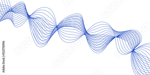 Abstract blue background with a glowing abstract waves. Abstract wave element for design. Digital frequency track equalizer, Futuristic background design. Long exposure, Light painting photography.