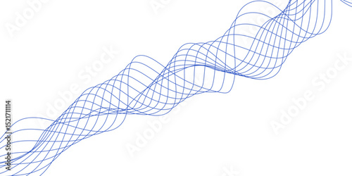 Abstract blue background with a glowing abstract waves. Abstract wave element for design. Digital frequency track equalizer, Futuristic background design. Long exposure, Light painting photography.