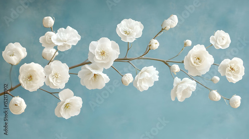 white flowers for background