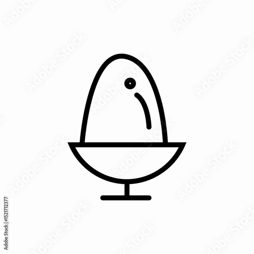 Egg protein food icon vector sign
